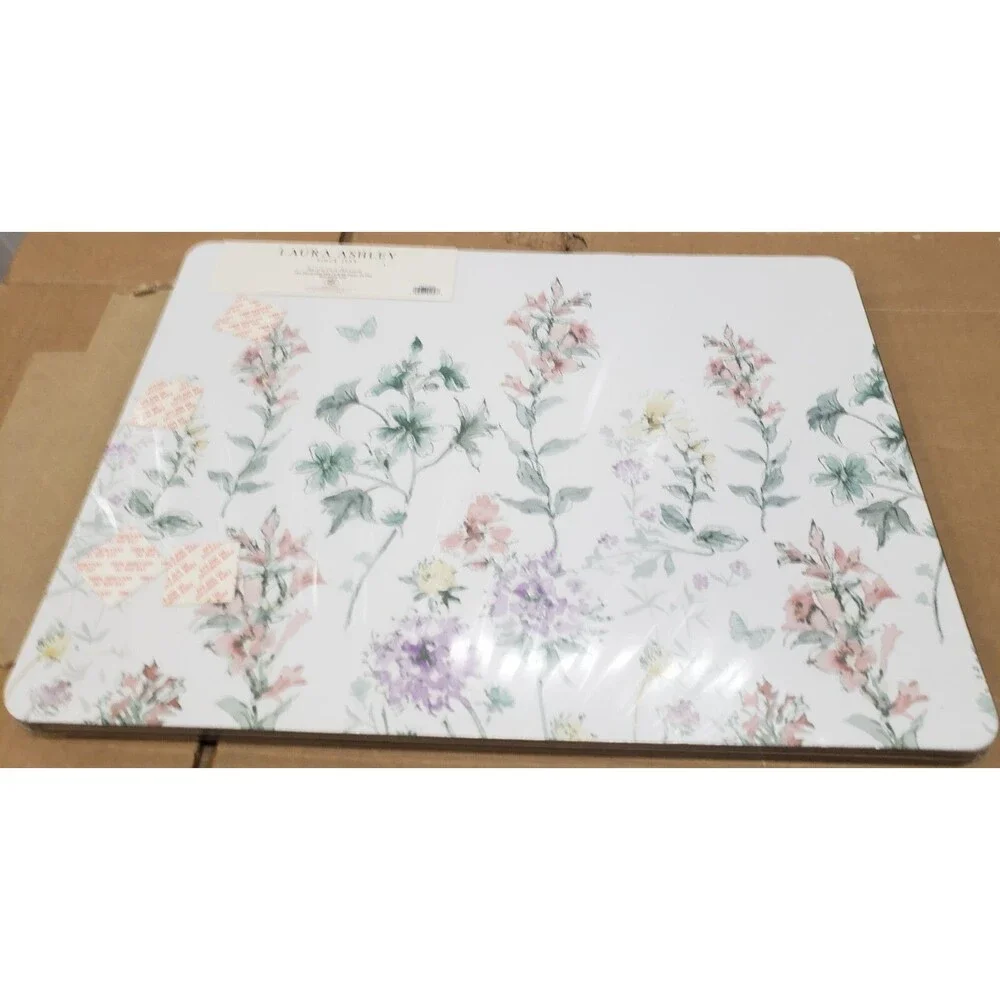 Set of 4 Hard Placemats w/Cork Back(12